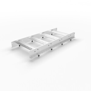 Лестница кровельная маршевая Roofsystems Alum Next, 485 мм, L=1200 мм RAL 7004