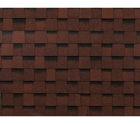 Битумная черепица Shinglas, Фазенда цвет: красный, 2.6 м² / уп.