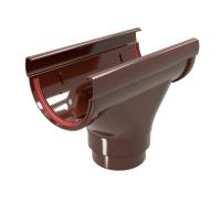 Воронка желоба пвх, Grand Line дизайн Ø 135/90 мм, цвет: шоколадный