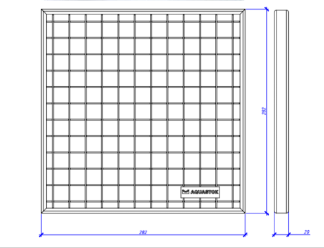 Решетка сварная оцинкованная Aquastok для дождеприемника 300х300, кл. B, арт. 32831