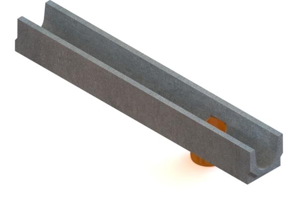 Лоток водоотводный Standartpark, BetoMax Basic, DN100, h132, с вертик. водоот. усил., арт: 40000907