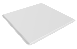 Потолочная кассета алюминиевая Grand Line, Tegular 45°, открытого типа, 595х595 мм микроперфорация, 0.3 мм, Al, серебристый