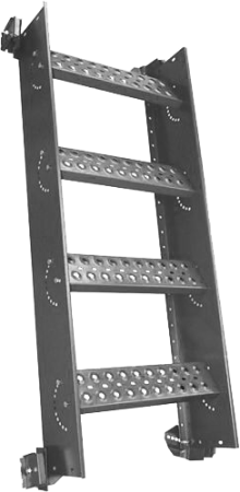 Лестница кровельная маршевая Roofsystems Prestige Next фальц, 800 мм, L=1200 мм, RAL 7042