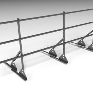 Ограждение кровельное для натуральной черепицы Roofsystems Prestige натур, H=900 мм RAL 7024, L=3000 мм