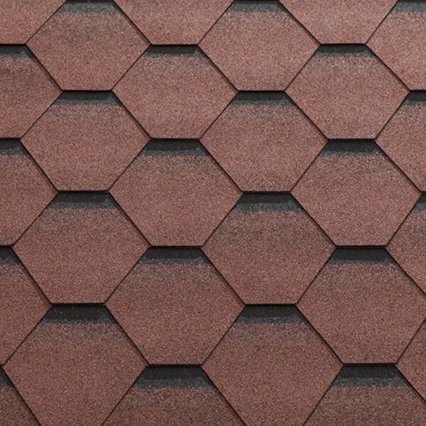 Битумная черепица, Katepal, Katrilly цвет: осенний красный, 3 м² / уп.