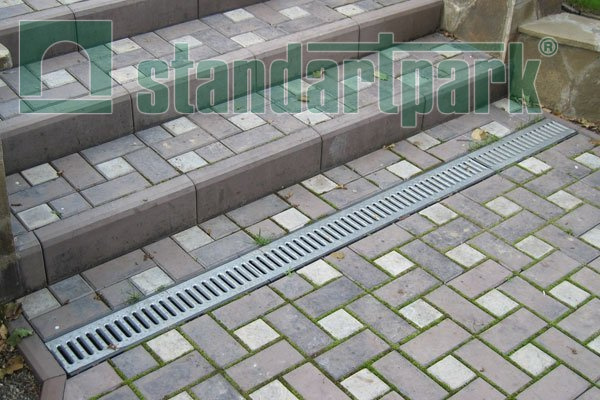 Лоток водоотводный Standartpark, PolyMax Basic, DN100, h156, арт: 8007-М