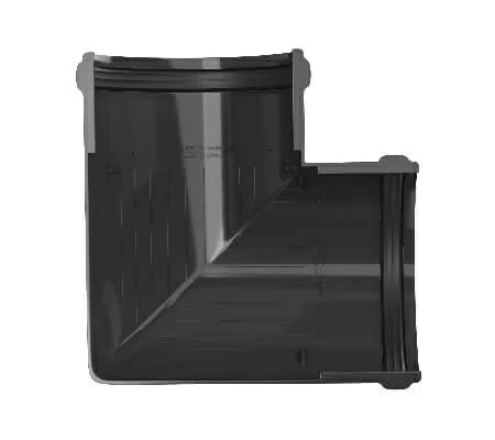 Угол желоба универсальный 90°, Технониколь пвх, стандарт Ø 125 мм, цвет: черный