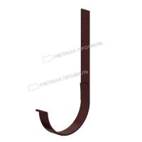 Держатель желоба профилированный Ø125 мм, L=270 мм, Металл Профиль, GrandSystem, ПО, RAL 8017