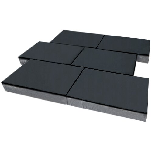 Тротуарная плитка SteinRus Парк Плейс 80 мм 600х300 мм, цвет: графит