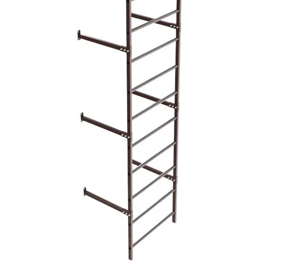 Секция пожарной лестницы Borge 800, L=3000 мм RAL 8017 matt