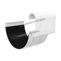 Соединитель желоба Ø 125 мм, Металл Профиль, GS lite, PE, RAL 9003