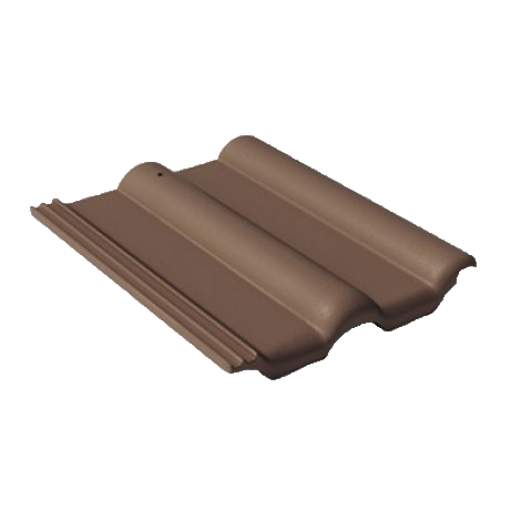 Рядовая черепица Braas Франкфурт 420х330 мм цвет: темно-коричневый