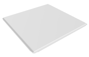 Потолочная кассета Grand Line, Tegular 90°, открытого типа, 595х595 мм глянцевая, 0.3 мм, Zn, без цвета