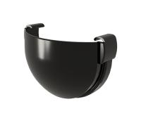 Заглушка желоба пвх, Grand Line дизайн  Ø 135 мм, цвет: черный