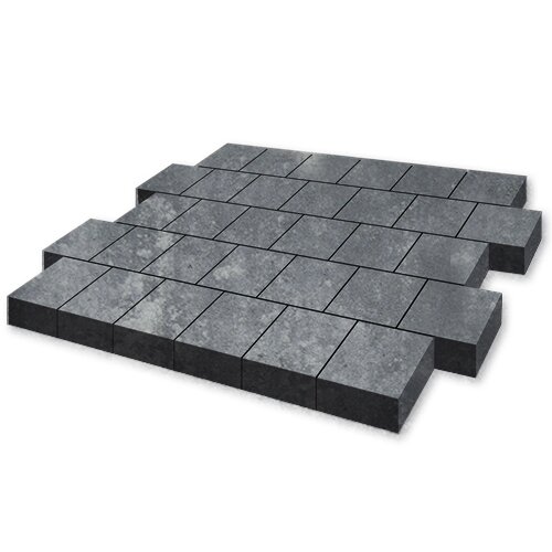 Тротуарная плитка SteinRus Валенсия 80 мм 300х300 мм, цвет: актау