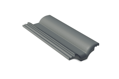 Половинчатая черепица Braas Таунус 420х180 мм, цвет: графит