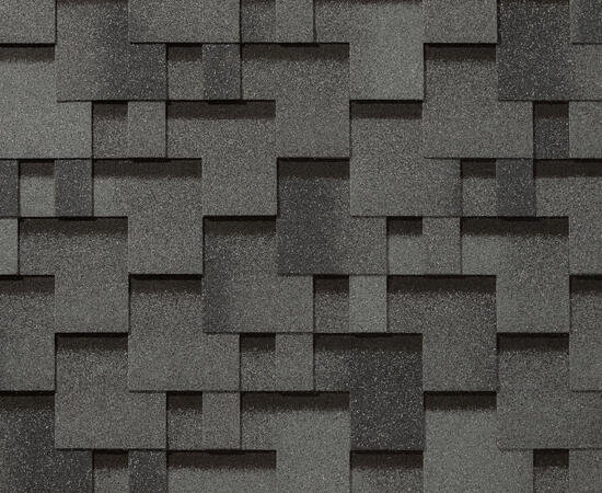Битумная черепица RoofShield, Премиум, модерн цвет: гранит, 3 м² / уп.
