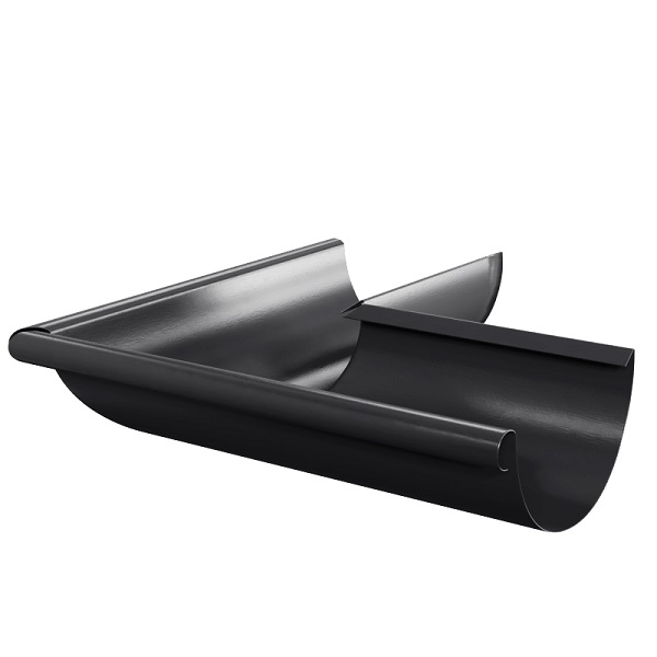 Угол желоба наружный 90°, Ø125 мм Металл Профиль Foramina, PUR, RAL 9005