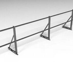 Ограждение кровельное для фальцевой кровли Roofsystems Econom фальц, H=600 мм RAL 7024, L=3000 мм