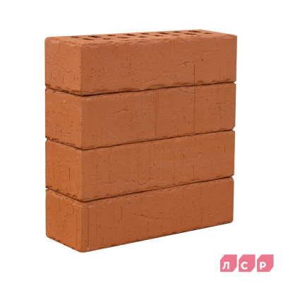 Кирпич облицовочный клинкерный ЛСР, 0.71НФ пустотелый, Амстердам темно-красный, винтаж, М300, 250х85х65 мм