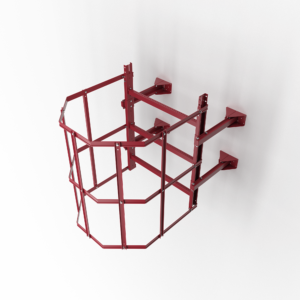 Лестница пожарная ГОСТ П 1-2, 800 мм, L= 1050 мм RAL 3005