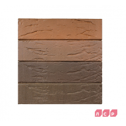 Кирпич облицовочный керамический ЛСР, 1НФ пустотелый, цвет: красный Флэш Ультра, рустик, М175, 250х120х65 мм