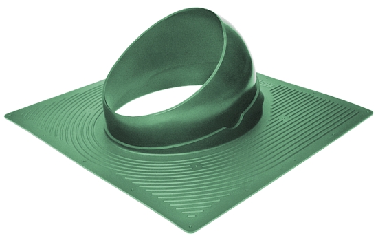 Основание для вент. трубы Krovent Base-VT, бит. черепица до монтажа 125/150 мм зеленый