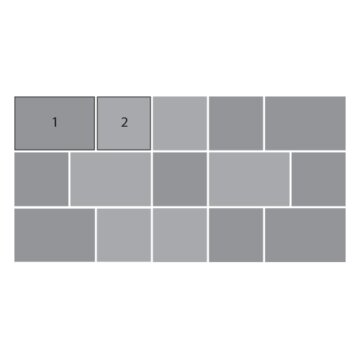 Тротуарная плитка SteinRus Инсбрук Ланс 60 мм 300/450 х 300 мм, цвет: белый