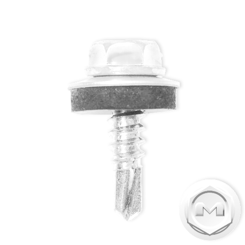 Саморез кровельный Daxmer 5.5х19 мм, сверло №3, RAL 9003, уп.250 шт.