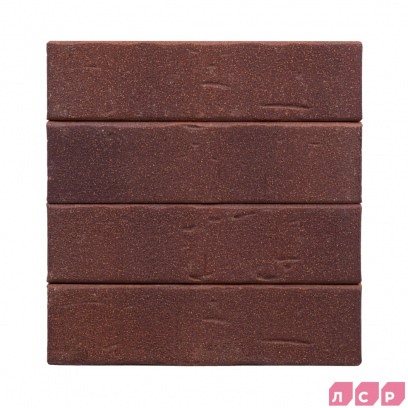 Кирпич облицовочный клинкерный ЛСР, 0.71НФ пустотелый, Порту темно-красный с бордовым песком, винтаж, М300, 250х85х65 мм