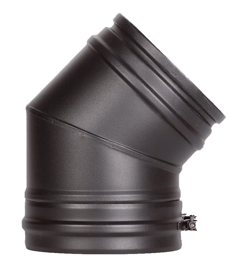 Отвод 45° Schiedel Permeter 25, Ø250/300 мм черный