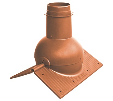 Коньковый элемент, Krovent Pipe-Cone, для любого типа кровли красно-коричневый