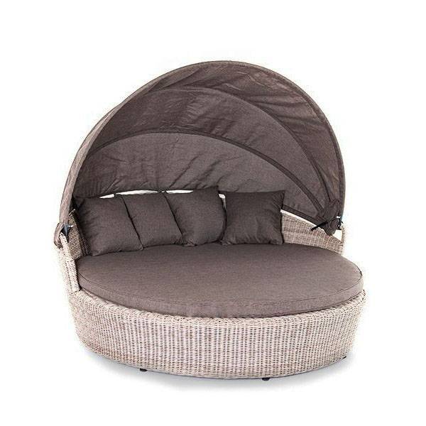 Кровать плетеная круглая, Стильяно бежевый