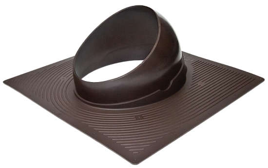 Основание для вент. трубы Krovent Base-VT, бит. черепица до монтажа 125/150 мм коричневый