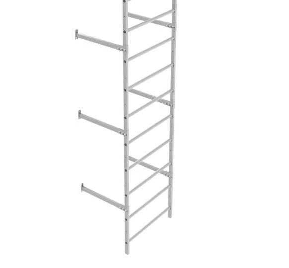 Секция пожарной лестницы Borge 800, L=3000 мм RAL 9006