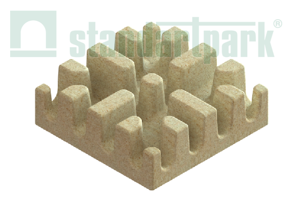 Модуль Х-образного соединения Standartpark, CompoMax Open Slot, 150х150 мм, песочный, арт: 7291500-Х