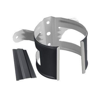 Хомут трубы металлический на дерево Grand Line Ø 87 мм, цвет: графит