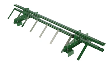 Снегозадержатель для профнастила Н-114 Borge L=1500 мм 2 опоры, 2 трубы, овал 25х45 RAL 6002