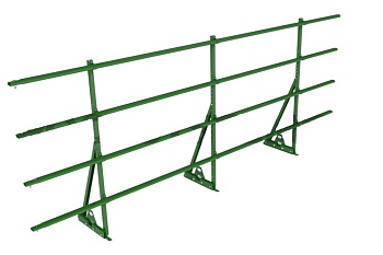 Ограждение кровельное для фальцевой кровли Roofsystems Prestige Next фальц, H=1200 мм RAL 6002, L=3000 мм