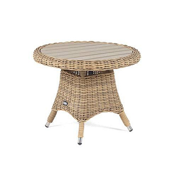 Стол кофейный из искусственного ротанга, Равенна цвет: соломенный