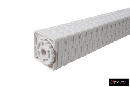 Стол B:Rattan Houston пластиковый под ротанг, 150х90 см цвет: белый