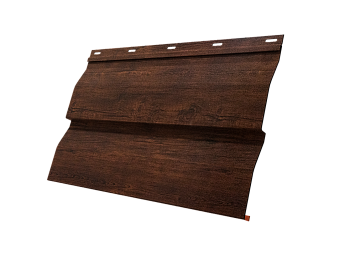 Металический сайдинг Grand Line, корабельная доска 0.45 мм, Print Premium, Cherry Wood Dark FTC