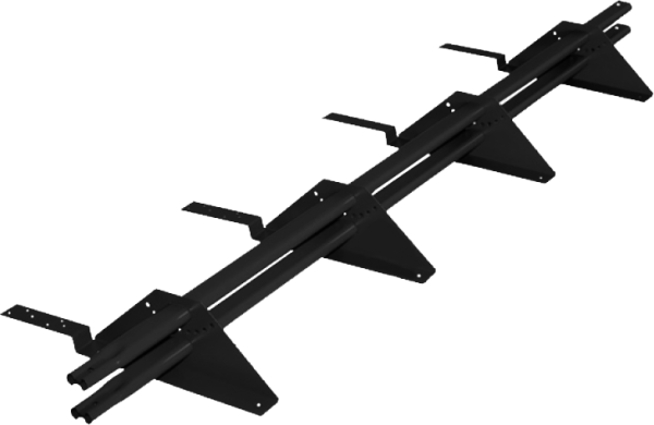 Снегозадержатель для композитной черепицы Roofsystems Prestige 4 опоры, 2 трубы, овал 45х25, L=3000 мм, RAL 9005