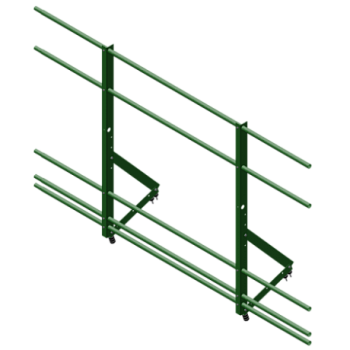 Ограждение универсальное Optima со снегозадержателем Н=1200 мм, L=2000 мм, RAL 6005