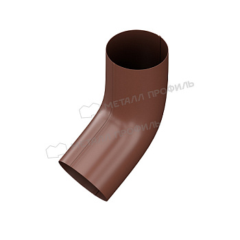 Колено трубы 60°, Ø90 мм, Металл Профиль, GS lite, PE, RAL 8017