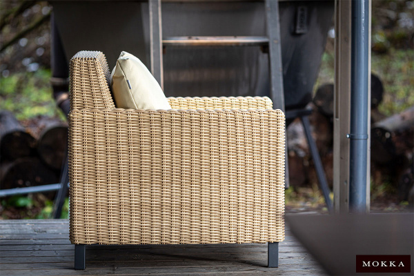 Кресло Mokka Bella из искусственного ротанга цвет: соломенный