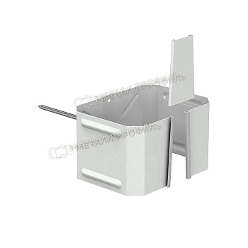 Держатель трубы на кирпич, Металл Профиль Бюджет, Ø102х76 мм, RAL 9003