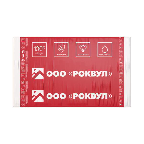 Rockwool ТехБаттс 125, 50х600х1000 мм 3.6 м², 0.18 м³ уп