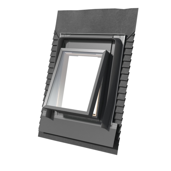 Люк для холодной кровли Rooflite+ 45х73 см FE B400U люк с окладом и гидроизоляцией, дерево, 1 - камерный стеклопакет