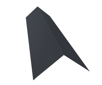 GL Планка конька плоского, 145х145 мм 0.45 мм, Drap TX, RAL 7024, L=2000 мм